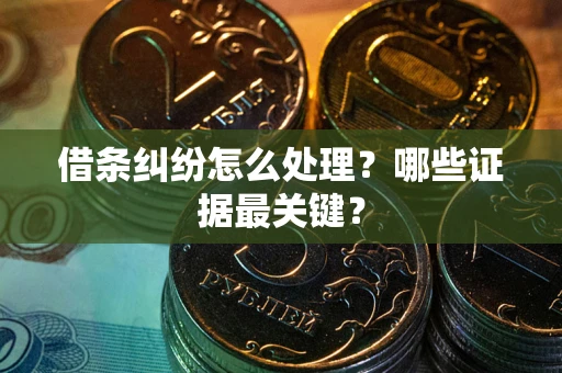 武汉借条纠纷怎么处理？哪些证据最关键？