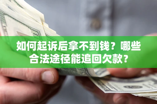 武汉如何起诉后拿不到钱？哪些合法途径能追回欠款？