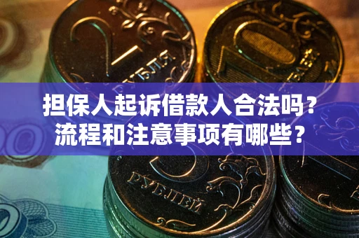 武汉担保人起诉借款人合法吗？流程和注意事项有哪些？