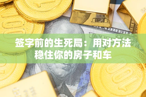 武汉签字前的生死局：用对方法稳住你的房子和车