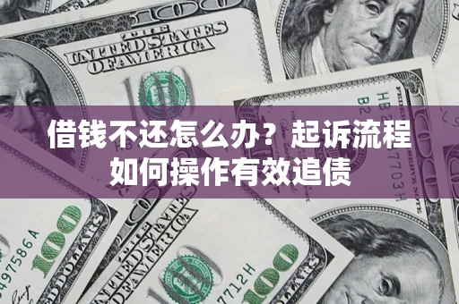 武汉借钱不还怎么办？起诉流程如何操作有效追债