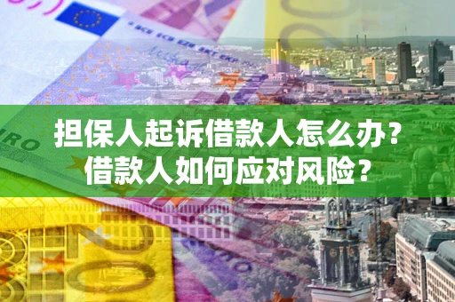武汉担保人起诉借款人怎么办？借款人如何应对风险？