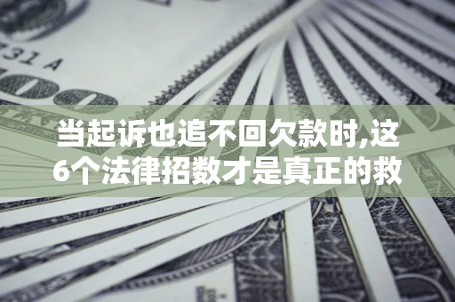 武汉当起诉也追不回欠款时,这6个法律招数才是真正的救命稻草