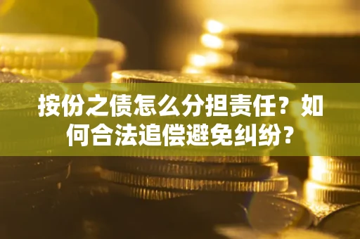 武汉按份之债怎么分担责任？如何合法追偿避免纠纷？